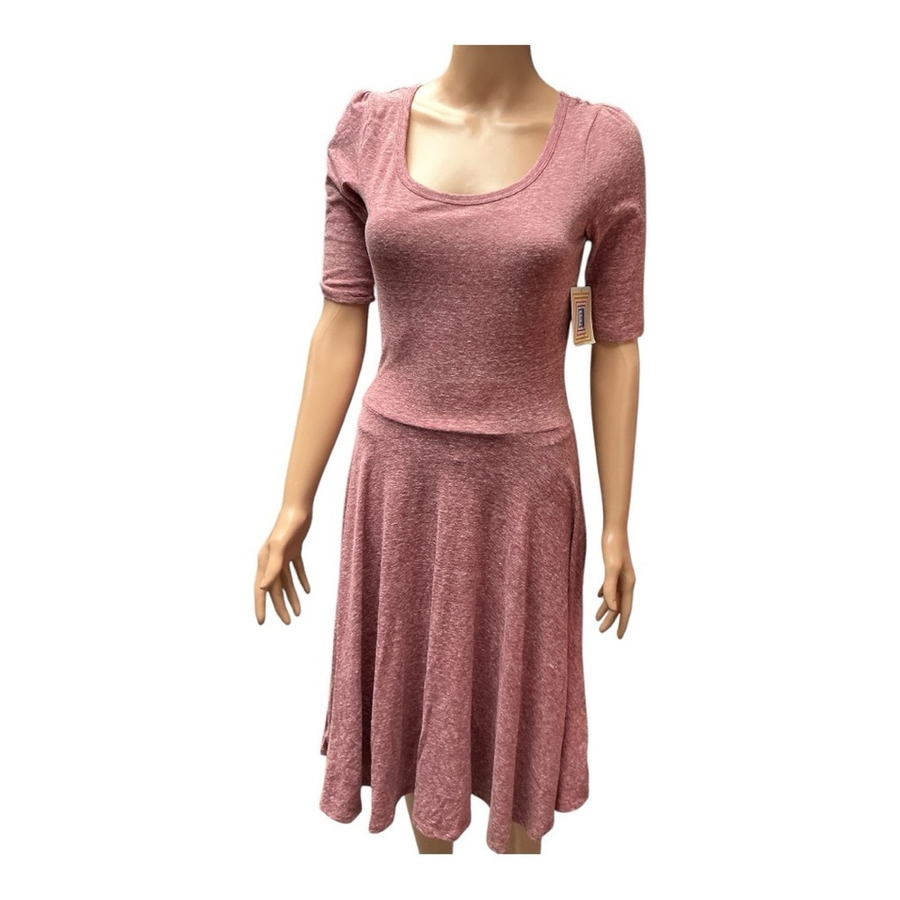 LuLaRoe - NWT - Nicole Pink Knee-Length Fit and Flare Dress